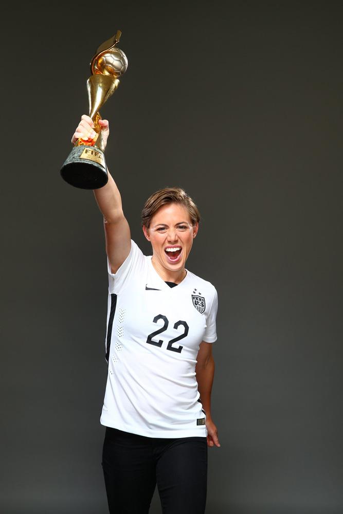 Gibsonia's Meghan Klingenberg celebrates her World Cup victory (Photo: @MeghanKling)