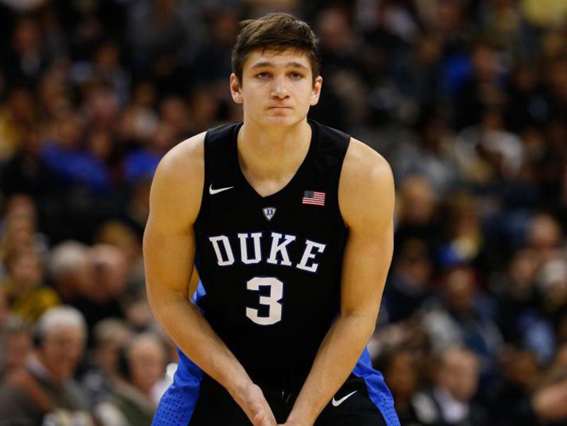 Grayson Allen called for tripping foul (again) on Pitt forward Jamel Artis